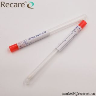 sterile swab stick Nylon Fiber head low price good quality